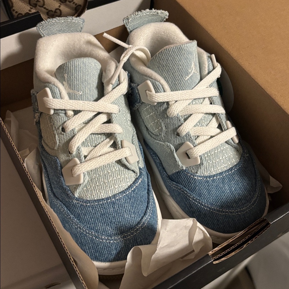 Stylish Denim Kids Sneakers - Picture 4 of 4